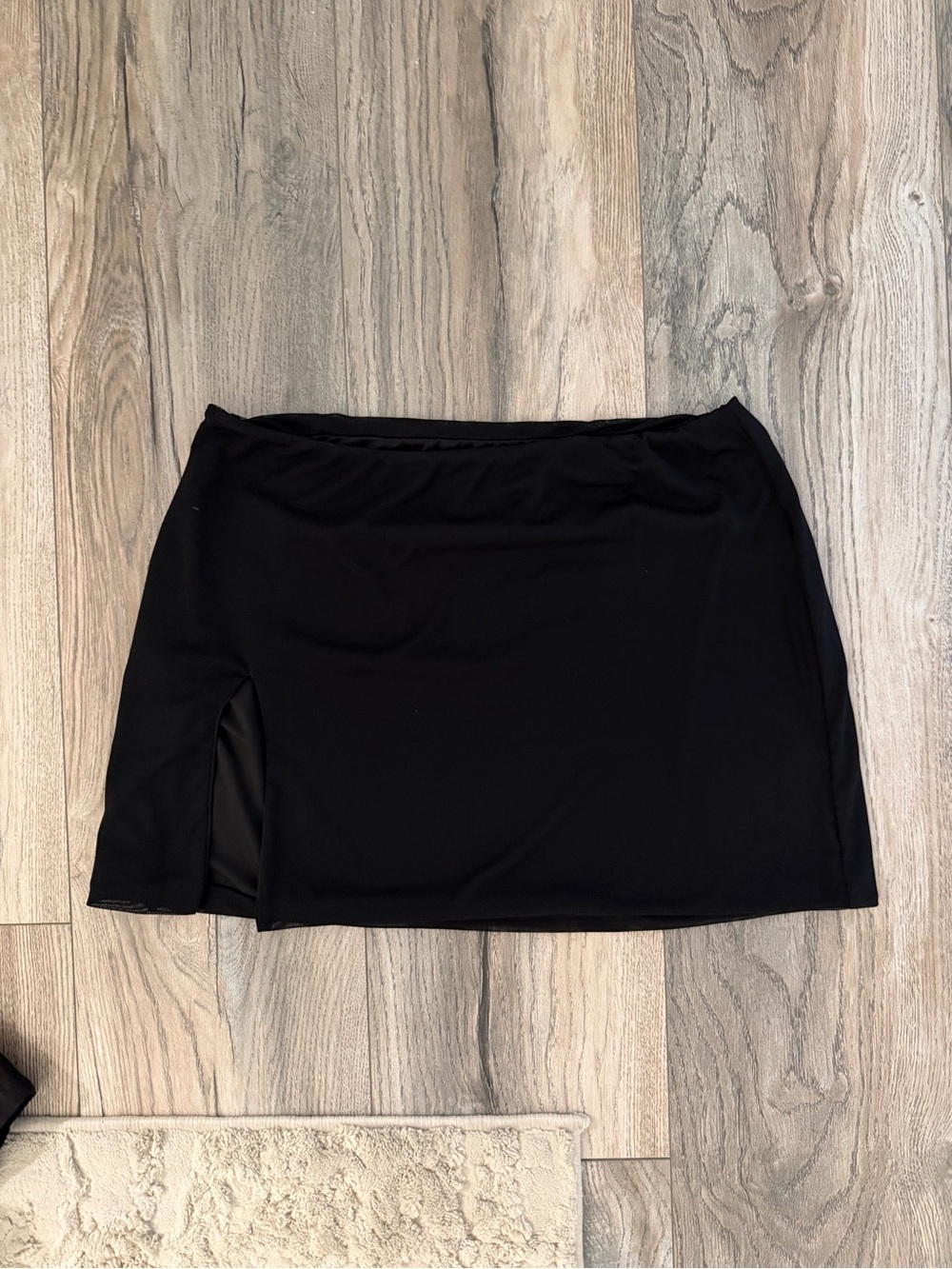 Princess Polly Black Side-Slit Mini Skirt